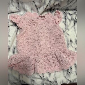 Janie and Jack Light Pink Lace Dress